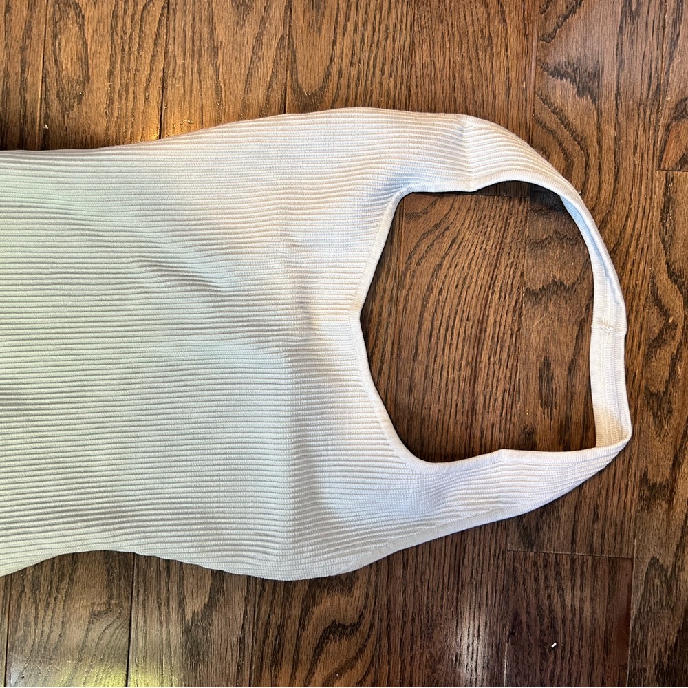 Babaton Light Blue Ribbed Halter Top